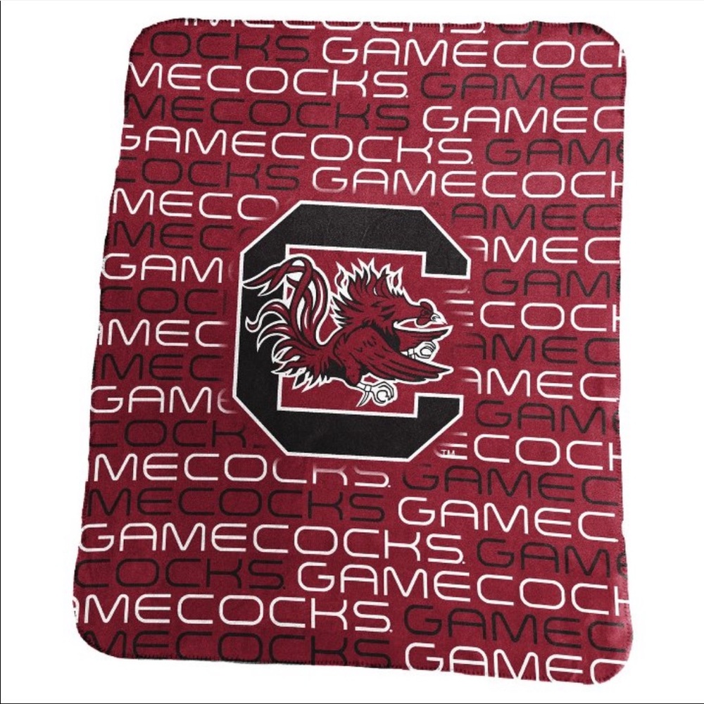 NCAA Classic Fleece USC Gamecocks Throw Blanket EUC